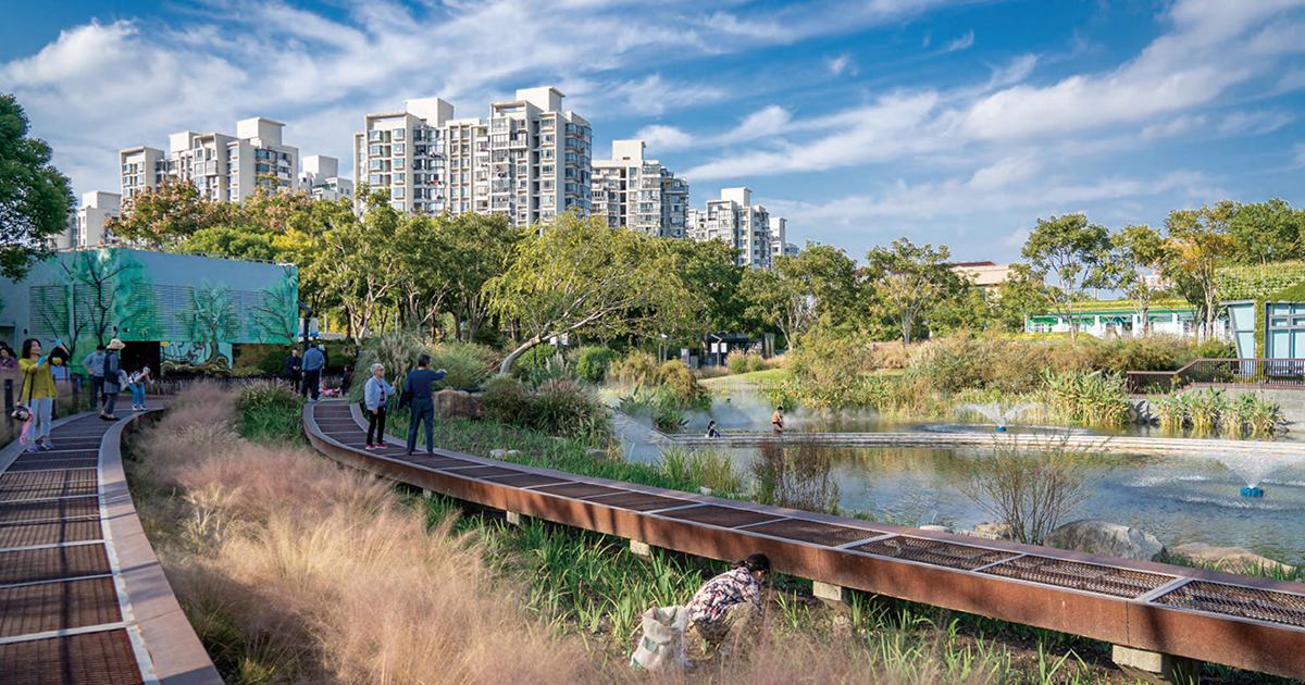Shanghai Rainbow Bay Community Park: Urban Brownfield Restoration Using Low-Impact Development Technology | Shanghai Landscape Architecture Design and Research Institute Co.,ltd | Architect of The Year Awards 2023